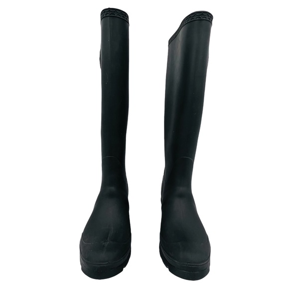 Kamik Jennifer Tall Black Waterproof Rubber Riding Style Rain Boots Size 7 - Picture 2 of 12